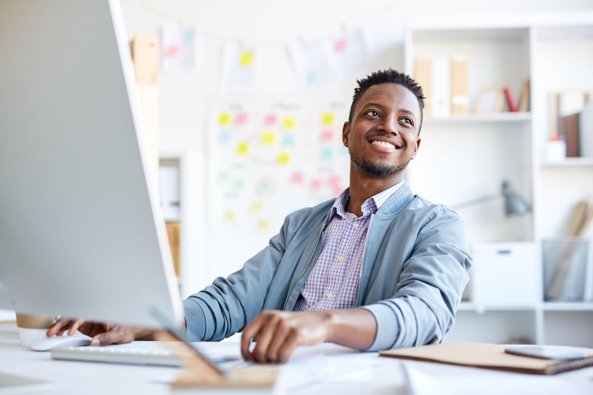 Professional Black businessman representing ZEDSearch Agency search engine optimization, AI search optimization and digital growth solutions.